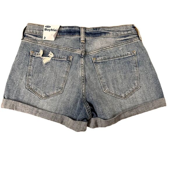 Old Navy ~Women’s Boyfriend Denim Dhorts ~ 3” inseam ~ size 2 ~ some distressing - Picture 2 of 7